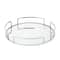 Home Details 13" Chrome Modern Round Mirror Vanity Tray